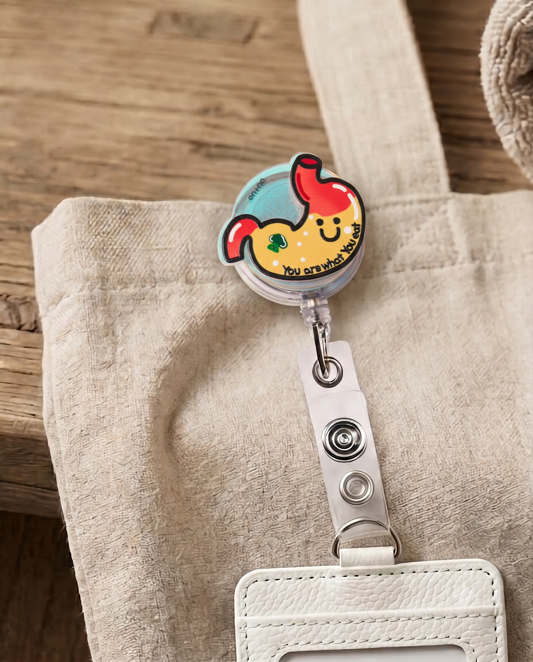 Retractable badge holder - Stomach