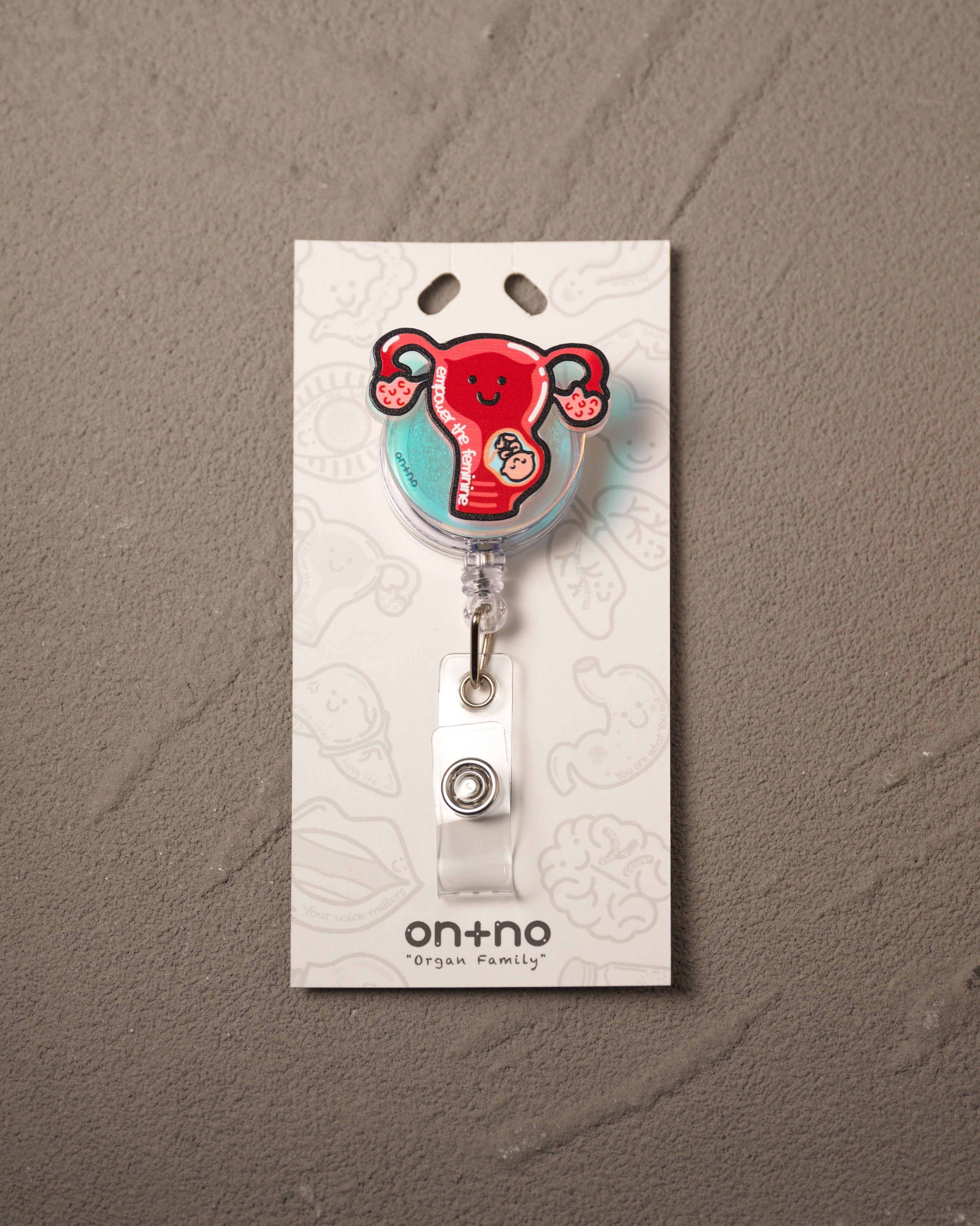 Retractable badge reel - Uterus Mom