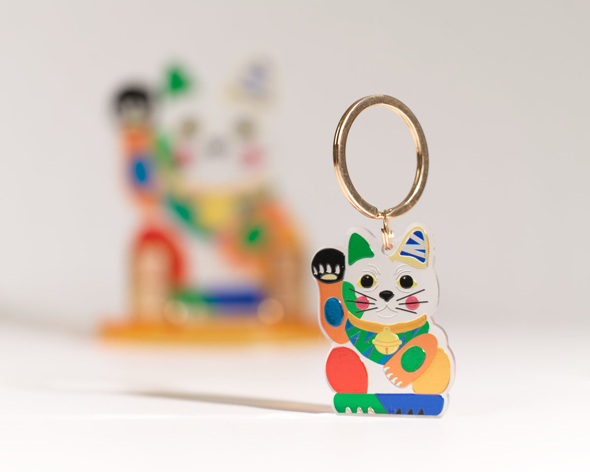 Lucky Cat Series - Large Plate Keychain