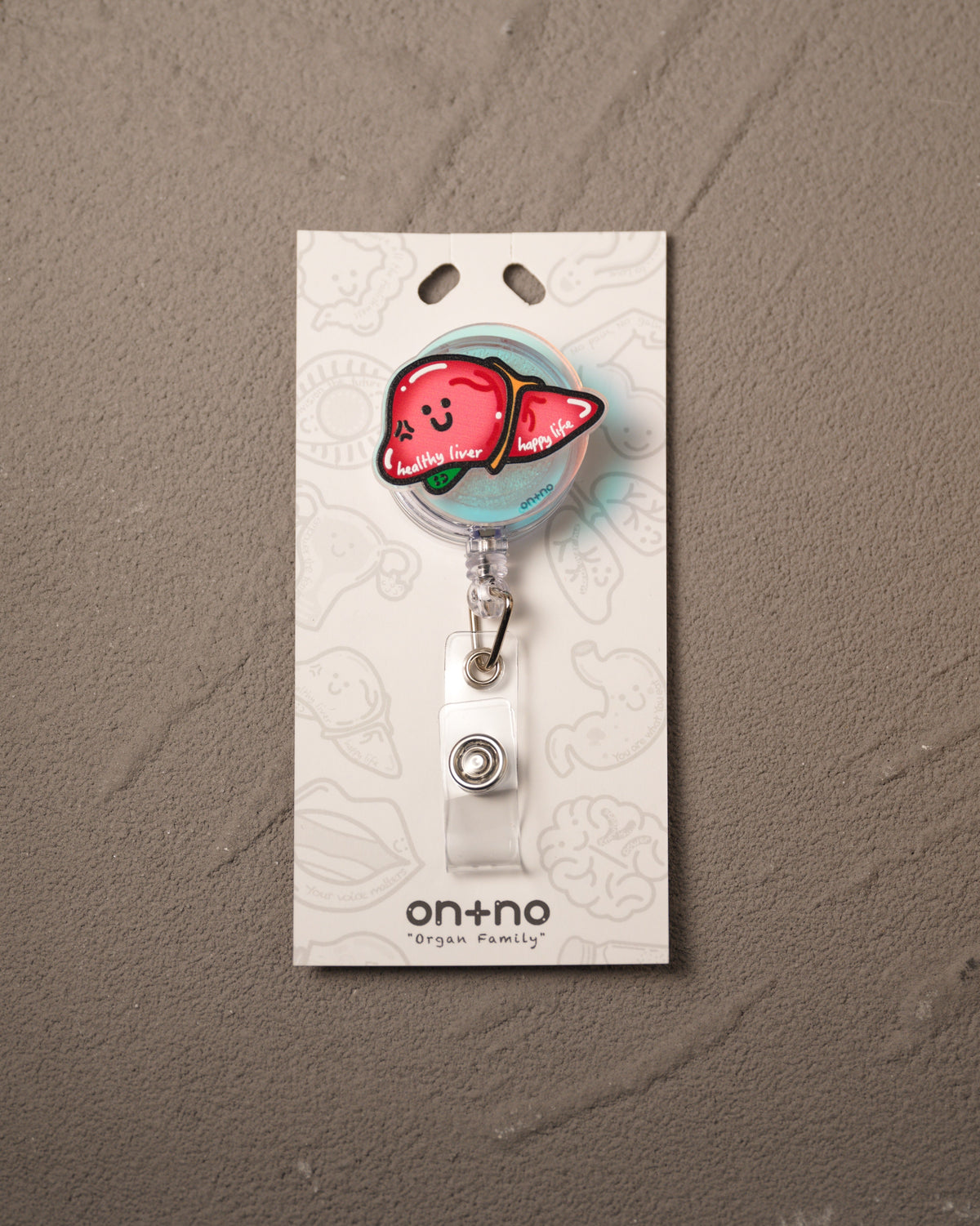 Retractable Badge Reel - Liver Shaped